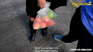 CARNE DEL MERCADO - Luna Castillo - Секси Colombiana Blows And Fucks With Hard Alex Moreno